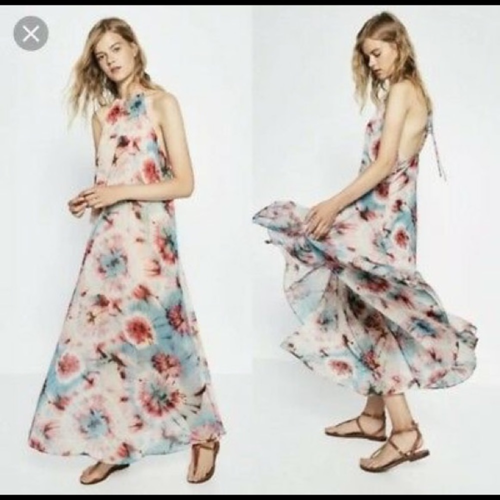 Zara Tie Dye Maxi Dress